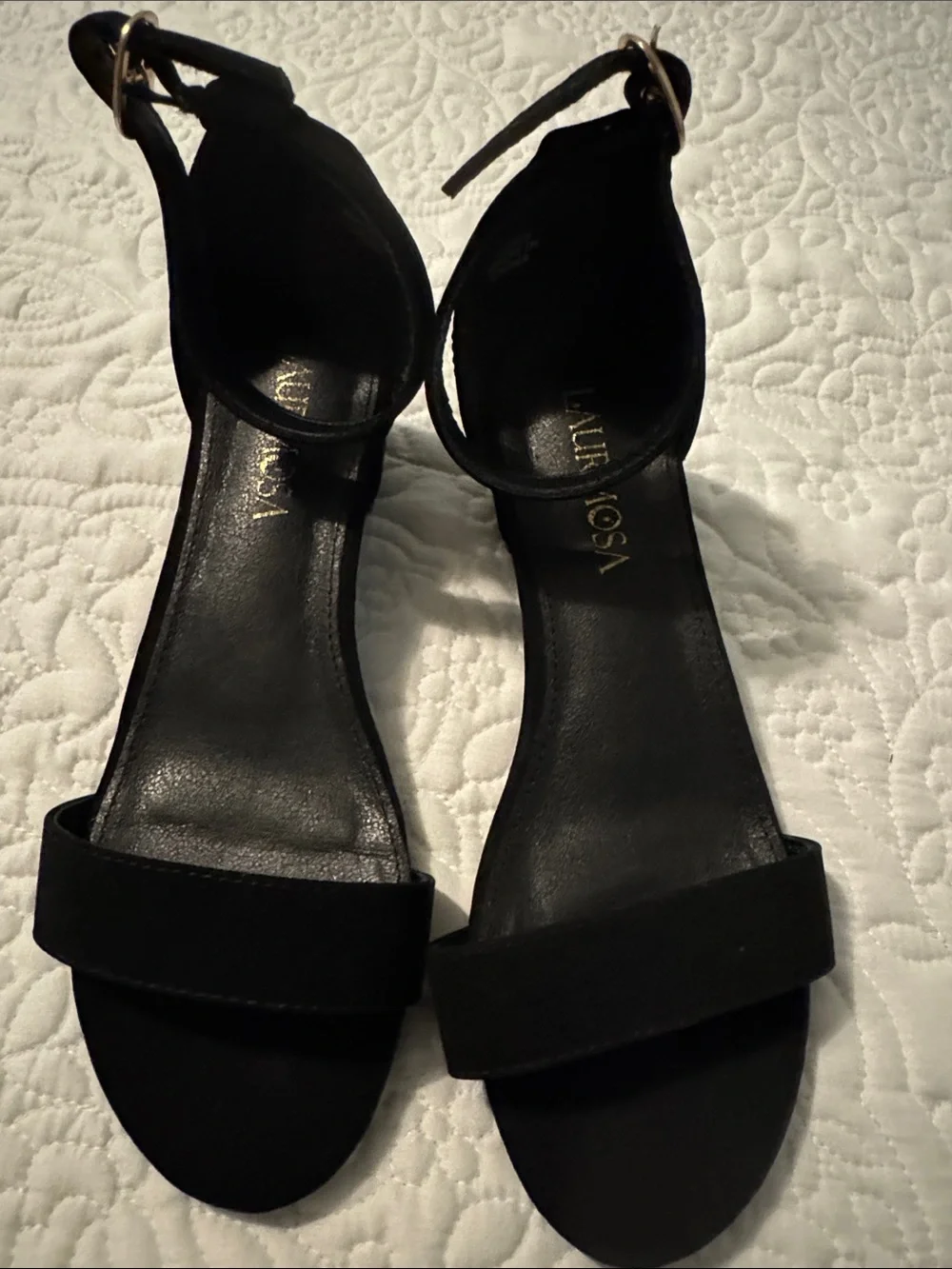 Girls' Black Ankle-Strap Dress Sandals by
